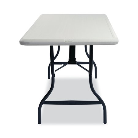 Iceberg Rectangle Folding Table, 96" W, 30" L, 29" H, Platinum Top, Blow-Molded High-Density Polyethylene 65233